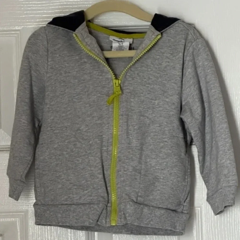 Tommy Bahama Toddler Gray Grey Zip Up Hoodie Shark Fin 2T
